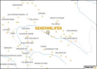 map of Deh-e Khalīfeh