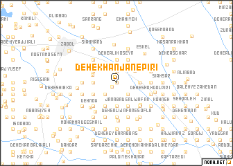 map of Deh-e Khān Jān-e Pīrī