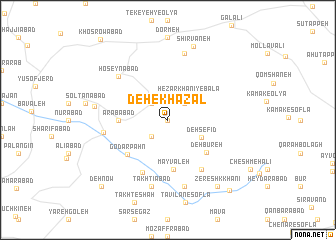 map of Deh-e Khazal