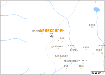 map of Deh-e Kohneh