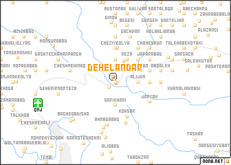 map of Deh-e Landar