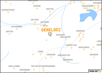 map of Deh-e Larz