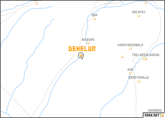 map of Deh-e Lūr