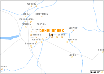 map of Deh-e Manbek