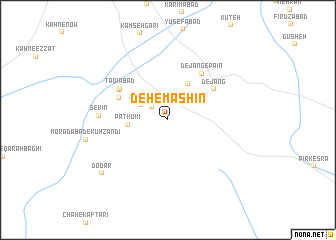 map of Deh-e Māshīn