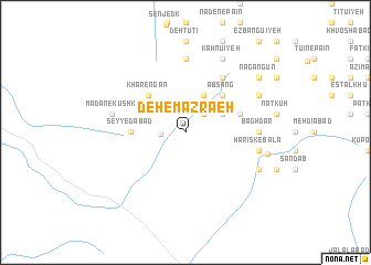 map of Deh-e Mazra‘eh