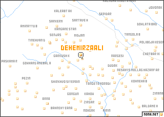 map of Deh-e Mīrzā ‘Alī