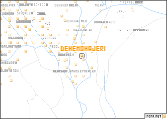 map of Deh-e Mohājerī