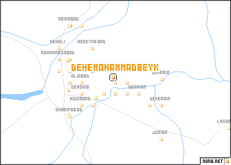 map of Deh-e Moḩammad Beyk