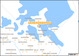 map of Deh-e Moḩammad