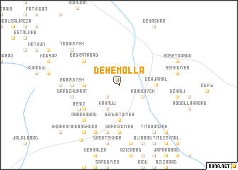 map of Deh-e Mollā