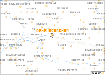 map of Deh-e Morādkhān