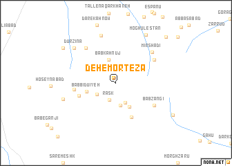 map of Deh-e Morteẕá