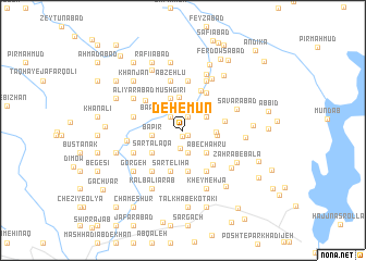 map of Deh-e Mūn