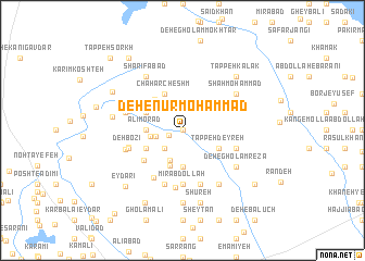 map of Deh-e Nūr Moḩammad