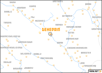 map of Deh-e Pā\