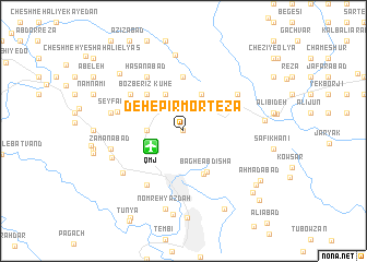 map of Deh-e Pīr Morteẕá