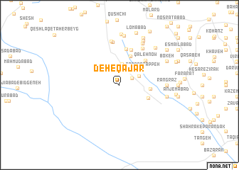 map of Deh-e Qajar