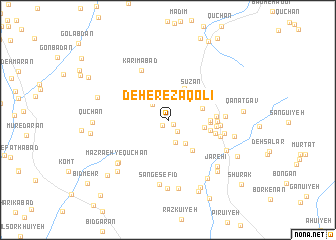 map of Deh-e Reẕāqolī