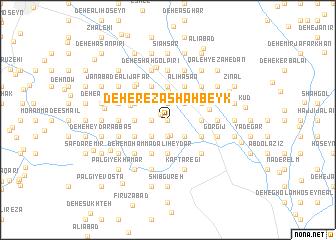 map of Deh-e Reẕā Shāh Beyk