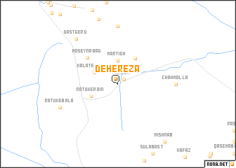 map of Deh-e Reẕā