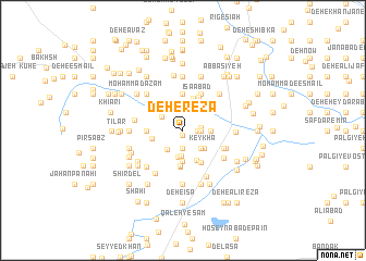 map of Deh-e Reẕā