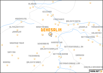 map of Deh-e Salīm