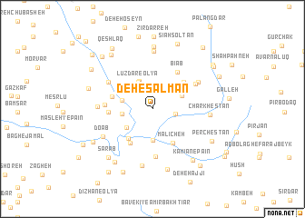 map of Deh-e Salmān