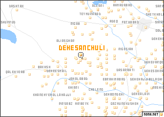 map of Deh-e Sanchūlī