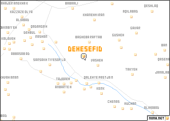 map of Deh-e Sefīd