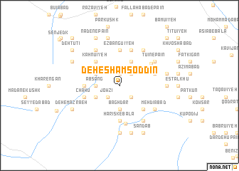 map of Deh-e Shams od Dīn