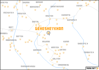 map of Deh-e Sheykhān