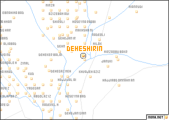 map of Deh-e Shīrīn