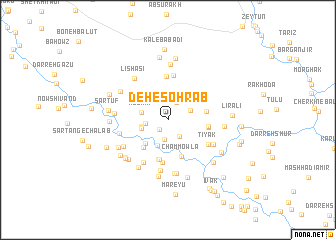 map of Deh-e Sohrāb