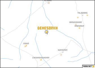 map of Deh-e Sorkh