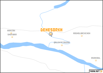 map of Deh-e Sorkh