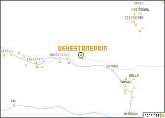 map of Dehestān-e Pā\