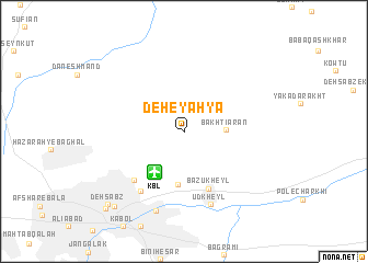 map of Deh-e Yaḩyá