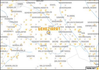 map of Deh-e Zīārat