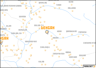 map of Deh Gāh