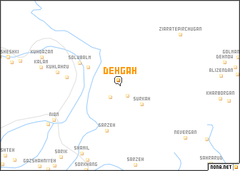 map of Deh Gāh