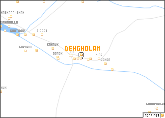 map of Deh Gholām