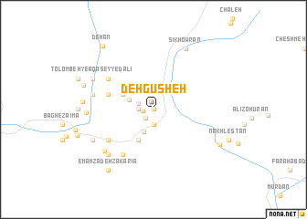 map of Deh Gūsheh