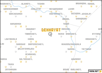 map of Deh Ḩayāt