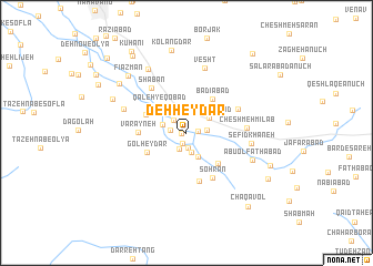 map of Deh Ḩeydar