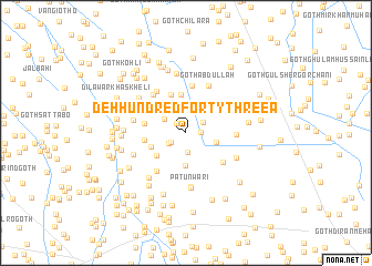 map of Deh Hundred Forty-three A