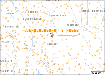 map of Deh Hundred Forty-three B