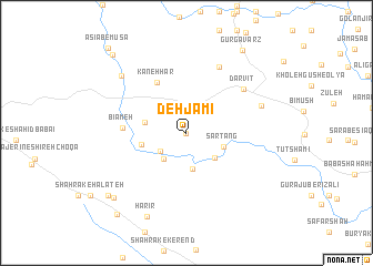 map of Deh Jāmī