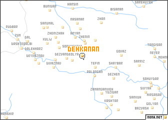 map of Dehkānān