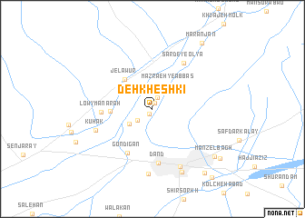 map of Deh Kheshkī
